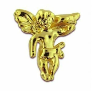 10 Gold Plated Angel Cherub Spiritual Religious Lapel Pins 3/4" - Imagen 1 de 2
