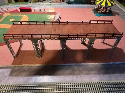O Scale Bridge Trestle Kit 24" Long by 6" Wide by 6.5" High Elevated Train Line - Image 1 of 4