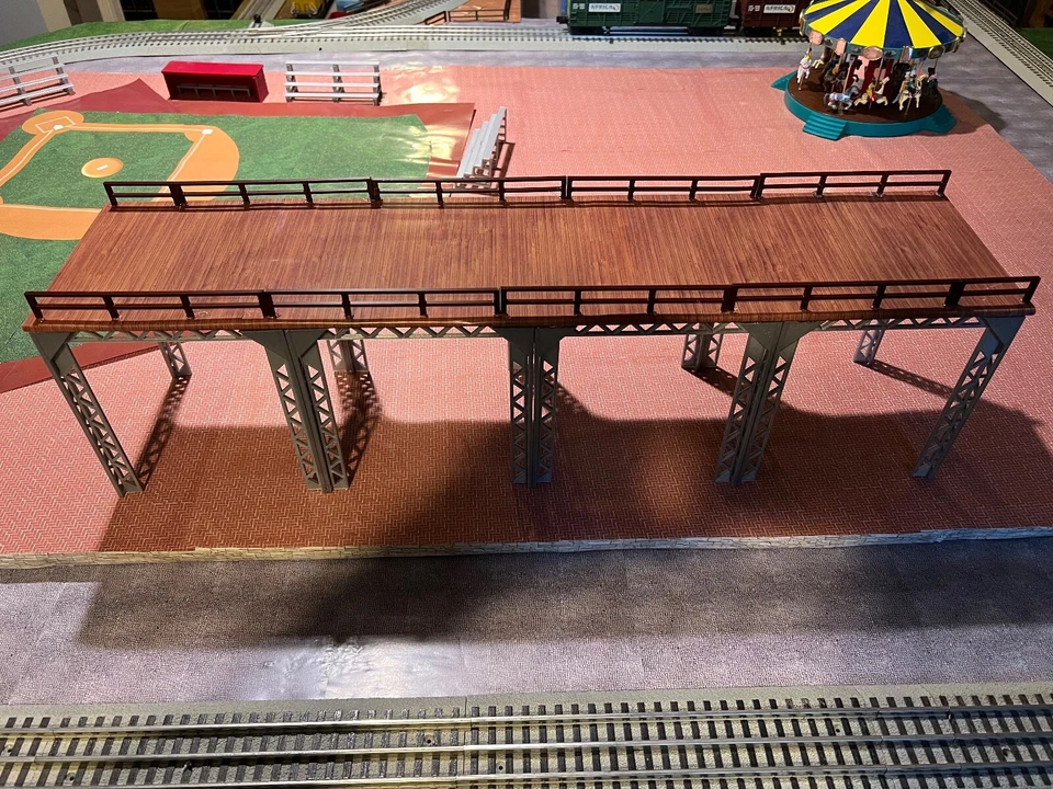 O Scale Bridge Trestle Kit 24" Long by 6" Wide by 6.5" High Elevated Train Line - Image 1 of 4