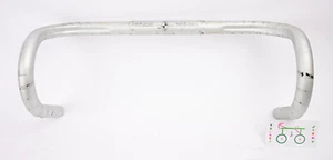 Vintage Trek Icon 44cm Handlebar Drop Bar Road Bike Handle Bar Silver 26mm Clamp - Picture 1 of 4