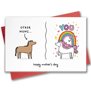 Funny Mothers Day Card 8X5.3 for Mom Wife Cool Humor Gift - Picture 1 of 12