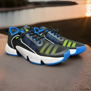 Adidas Trae Unlimited Negro Lúcido Limón Azul Pájaro - Hombre’s 10 Mujer’s 11 **NUEVO** - Imagen 1 de 7