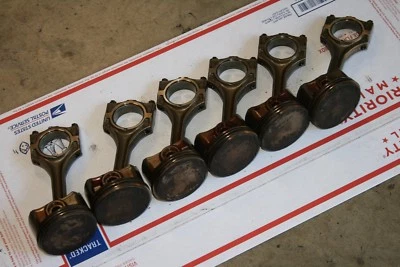 Juego de 6 pistones BMW E46 330 E39 530 X5 X3 Z3 Z4 M54 3,0 L con bielas Foto 1 de 4