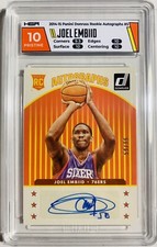 2014-15 Donruss JOEL EMBIID Rookie Autographs #d 59/99 HGA 10 Pristine Auto 9