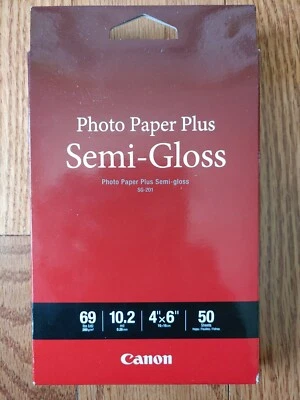 Canon Photo Paper Plus Semi-Gloss 4" x 6" (50 Sheets) NIB  SG-201 - Image 1 of 2