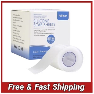 Transparent Silicone Scar Tape 1.6”X60” - Surgical & Acne Scar Treatment - Picture 1 of 9
