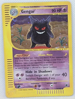 Gengar 013/165 Expedition Base Set Holo Rare Pokemon TCG Nintendo LP - Image 1 of 3