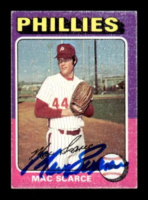 1975 Topps Mini #527 Mac Scarce HAND SIGNED AUTO - Image 1 of 2