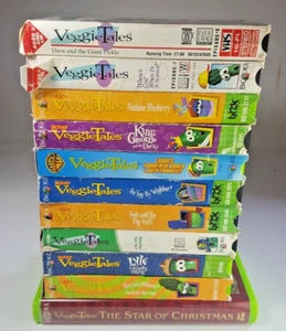 Veggietales VHS Lot 11 The Star of Christmas Dave & the Giant Pickle Silly Songs - Imagen 1 de 6