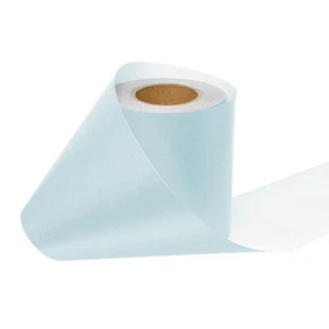 BABY BLUE WRAPPING PAPER GIFT BELLY BAND NARROW ROLL 10cmx25m CHRISTMAS GIFTS - Picture 1 of 2