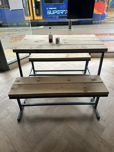 dining table and benches used - Picture 1 of 4