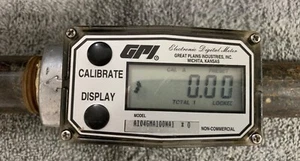 GPI Flowmeter A104GMA100NA1 Electronic Digital Flow Meter w/ Batteries - Picture 1 of 9