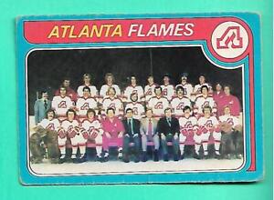 (1) TEAM CHECKLIST 1979-80 O-PEE-CHEE  # 244 FLAMES UNMARKED CREASED  (F0655)
