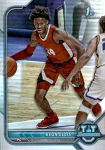 2021-22 Bowman University Chrome Refractor #75 Keon Ellis  Crimson Tide