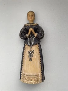 Antique Wax Elizabethan Woman Figure Statue Religious - Picture 1 of 19