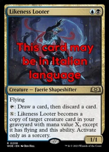 MTG LIKENESS LOOTER EXC - SACCHEGGIATORE DI SEMBIANZE 208 - WOE - MAGIC - Bild 1 von 1