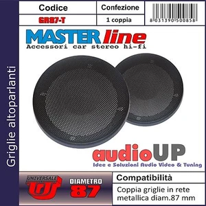 COPPIA GRIGLIE ALTOPARLANTI PROFESSIONALI IN RETE TONDE DIAMETRO 87mm MASTERLINE - Imagen 1 de 1