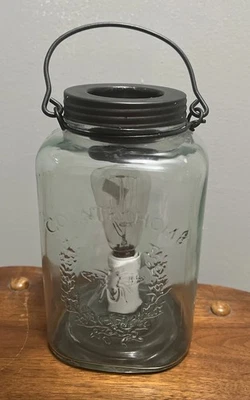 Country Home Glass Jar Wax Warmer Lamp Lantern Farmhouse Electric Decor Plug 7” - Image 1 of 4