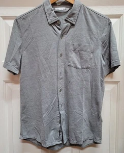 Travis Mathew Shirt Men's Small Gray Pima Cotton Short Sleeve Pocket Golf Casual - Picture 1 of 4