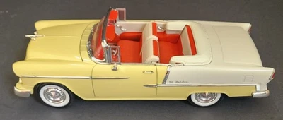 1:18 Diecast 1955 Chevy Bel Air Convertible (Yellow/White) - Image 1 of 3