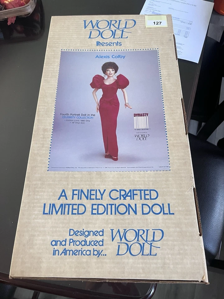 1985 Alexis Colby Dynasty Celebrity Collection World Doll Vinyl Doll 19" - Boxed - Image 1 of 3