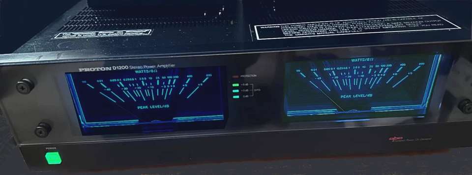 Proton D 1200 Endstufe - Serviced, Licht + Display modif. (ev. + VV 1100 dazu ?) - Bild 1 von 1
