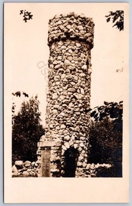 Postal K40/Neton Massachusetts RPPC c1910 Stone Norumbega Tower 200 - Imagen 1 de 2