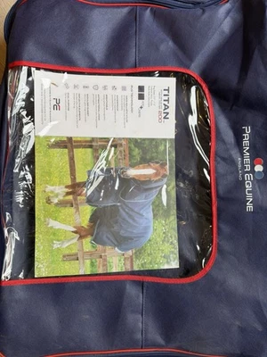 Premier Equine Titan 200g Turnout Rug with Snug-Fit Neck Cover Navy - Image 1 of 4
