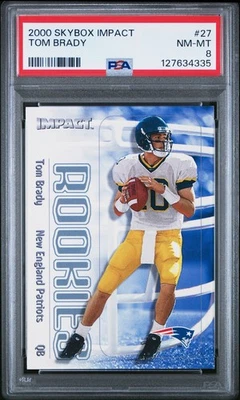 Skybox Impact #27 2000 Tom Brady RC - PSA 8 Foto 1 de 2