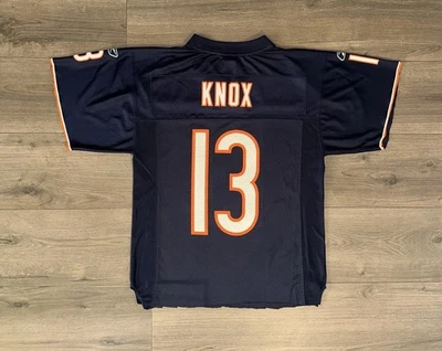 Camiseta deportiva vintage Grunge Reebok Johnny Knox NFL Chicago Bears azul local para hombre pequeña Foto 1 de 4