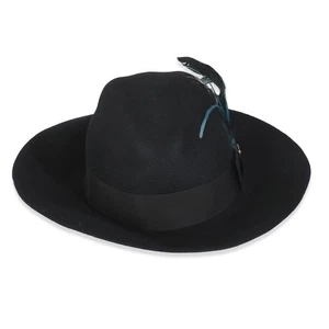 Gucci Trilby-Hut schwarz Baumwollmischung GG Feder L - Bild 1 von 4