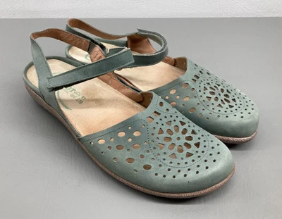 Zapatos Naot Arataki Talla 41 EE. UU. 10 Azul Gris Cuero Punta Cerrada Sandalias con Cordones Foto 1 de 4