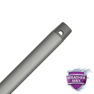 Hunter Matte Silver All Weather Downrod Ceiling Fan Accessories | Various Sizes - Picture 1 of 3
