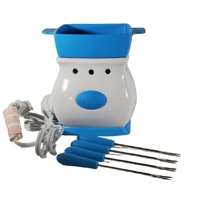 Scentsy Velata Divertida Fondue Azul Razz Curve Calentador Caja Abierta Silicona Olla Turquesa Foto 1 de 4