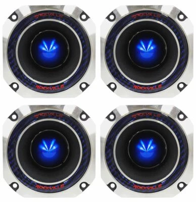 (4) Rockville RT4 2" 480w Car Audio Tweeters Titanium Compression Horn 8 Ohm - Image 1 of 4