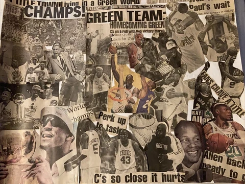 2008 Boston Celtics vs LA Lakers. NBA championship -Homemade Collage Cover