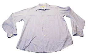 Tommy Bahama Long Sleeve Purple Striped Shirt Men's 36-37 16 .5 - Picture 1 of 9