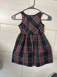 Girls Ralph Lauren Tartan Plaid Holiday Party Dress Size 4 - Picture 1 of 8