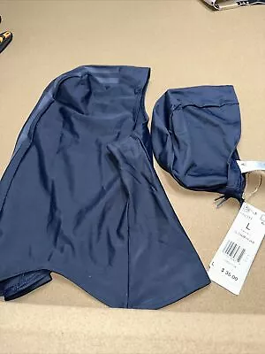 adidas 3-Stripes Swim Hijab Size L Navy NWT HN2311 - Image 1 of 3