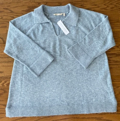 NUEVO CON ETIQUETAS $99 SOFT AROUND Suéter Alice Polvoriento Azul Brezo Cuello en V Wms 2X Foto 1 de 4