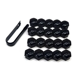 Black Wheel Nut Caps Covers Set of 20 Caps for HSV Holden VE Commodore 21MM - Picture 1 of 5