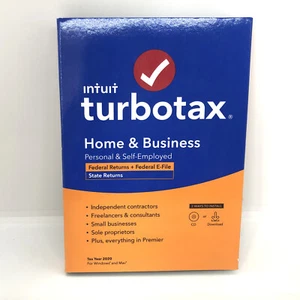 Intuit TurboTax 2020 Federal State Personal Home & Business for Windows and Mac - Photo 1/3