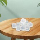 10Pcs Clear Six Sides Dice 16mm Square Acrylic D6 Blank Dice for Math Counting