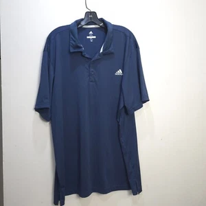 Adidas Polo Shirt Uomo 2XL Navy Microfibra Golf Sport Poliestere Addison Riserva - Foto 1 di 21