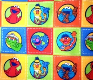 Ernie Elmo Franela Plaza Sésamo Tela de Coser Artesanía Longitud Piec 12"x 11" Nuevo - Imagen 1 de 2