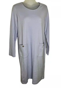 Vestido recto tejido vintage Charles Keath para mujer bolsillos lila dorado botones Canadá - Imagen 1 de 8