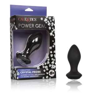 Power Gem Vibrating Crystal Probe - Silicone Rechargeable Anal Probe Butt Plug - Picture 1 of 8