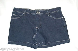 Girls Jean Shorts DARK BLUE DENIM 3" Shortie 5 POCKET Belt Loops SIZE 4 - Picture 1 of 1