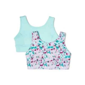 2 PACK NEW GIRLS SIZE L 34 ATHLETIC WORKS SPORT BRAS BAND 34 F - Picture 1 of 1