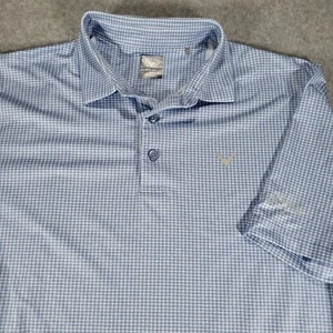 Callaway Opti-Dri Short Sleeve Golf Polo Mens Large Blue Houndstooth - Picture 1 of 7